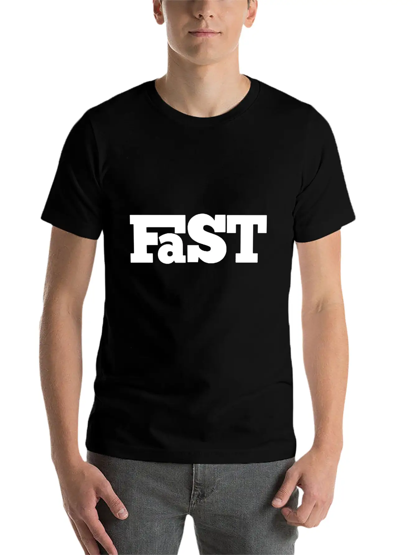 Fast Only Letter Funny Unisex Casual T-Shirt – Clean Design For Daily Comfort