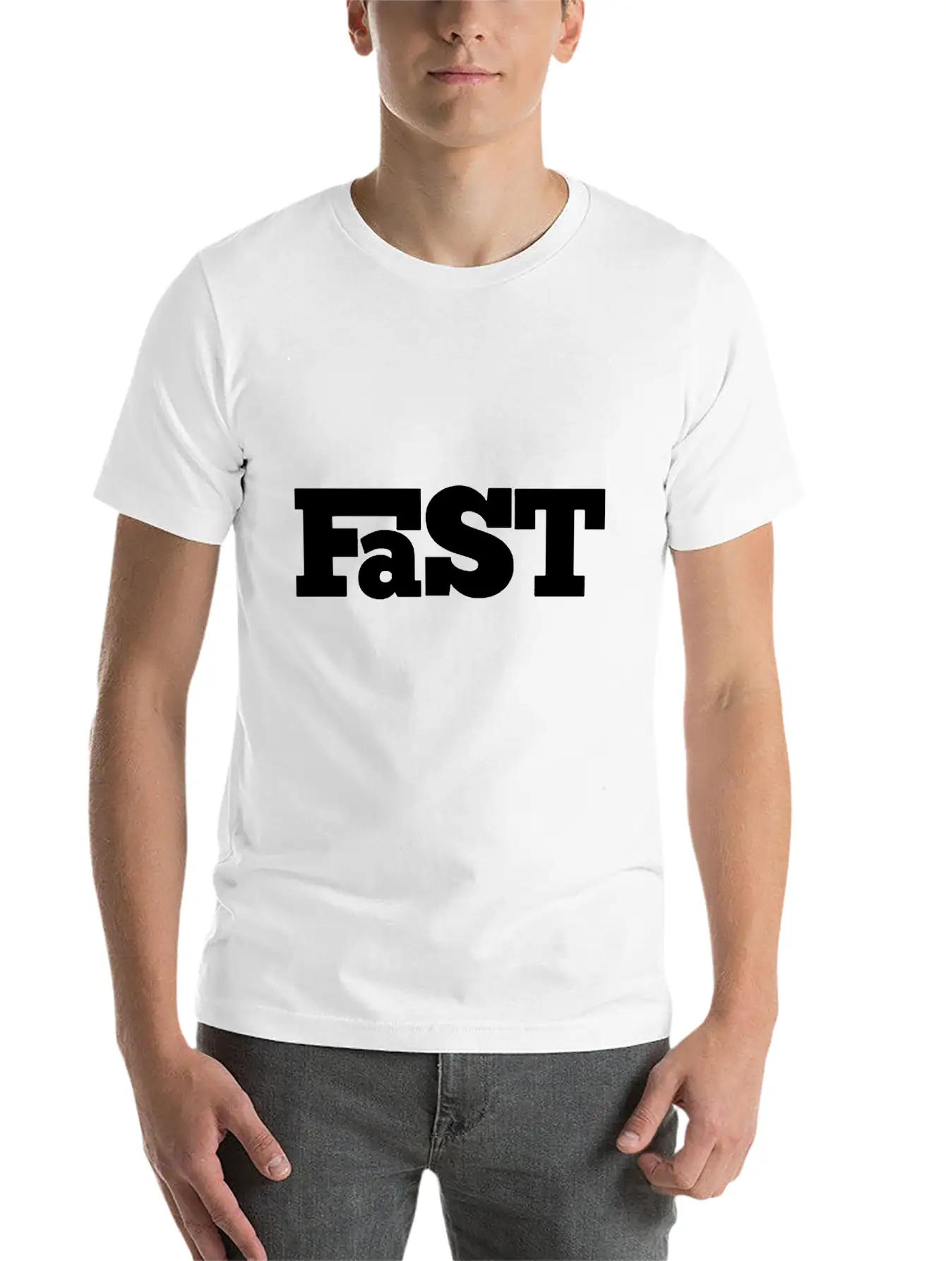 Fast Only Letter Funny Unisex Casual T-Shirt – Clean Design For Daily Comfort