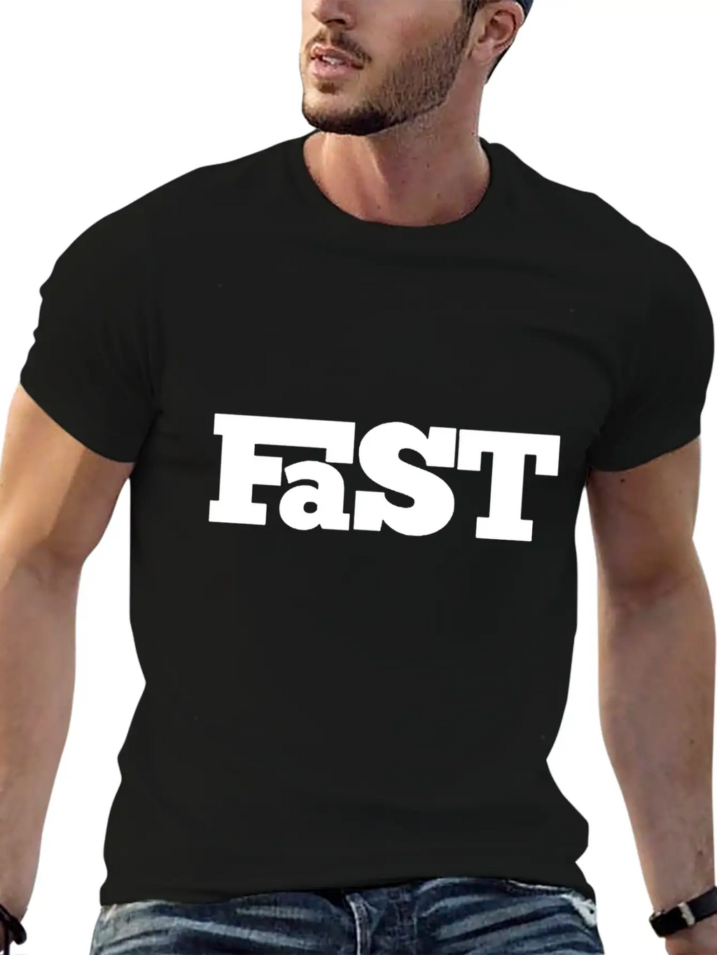 Fast Only Letter Funny Unisex Casual T-Shirt – Clean Design For Daily Comfort