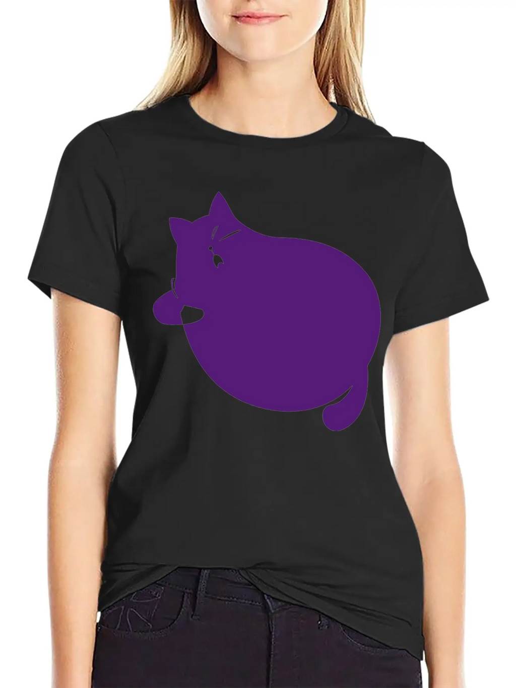 Fat Cat Unisex Short Sleeve Soft Cotton T-Shirt – Casual Everyday Wear