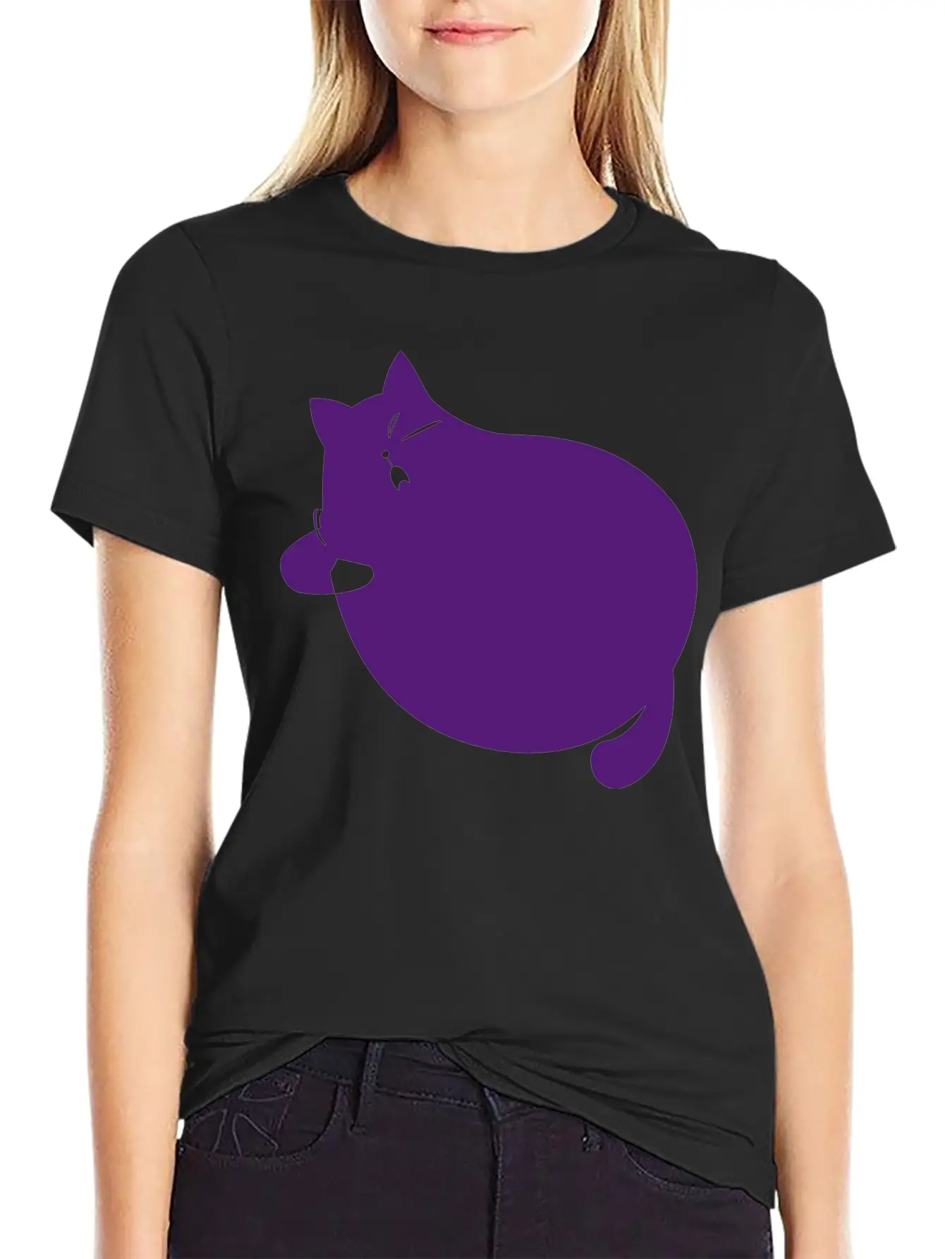Fat Cat Unisex Short Sleeve Soft Cotton T-Shirt – Casual Everyday Wear