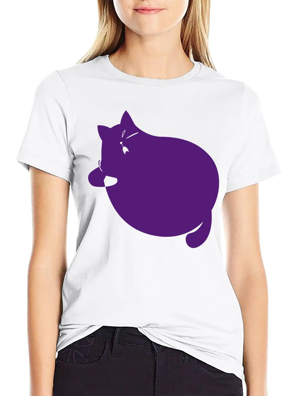 Fat Cat Unisex Short Sleeve Soft Cotton T-Shirt – Casual Everyday Wear