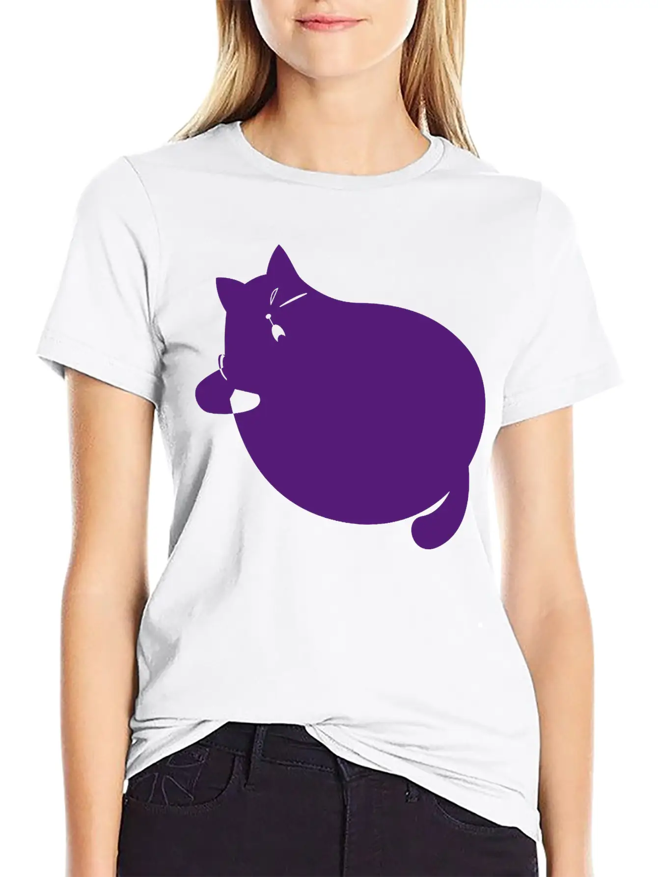 Fat Cat Unisex Short Sleeve Soft Cotton T-Shirt – Casual Everyday Wear