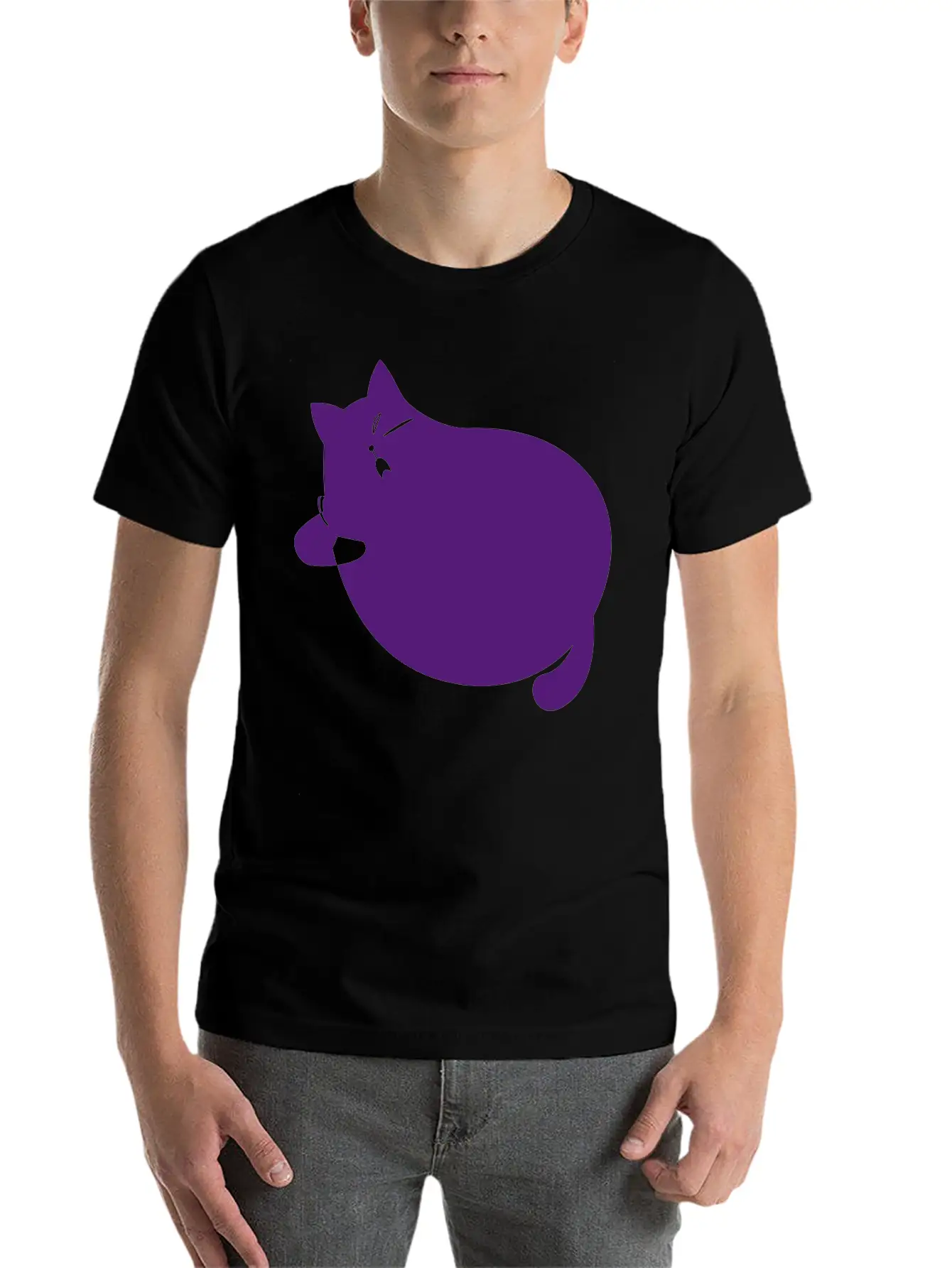 Fat Cat Unisex Short Sleeve Soft Cotton T-Shirt – Casual Everyday Wear