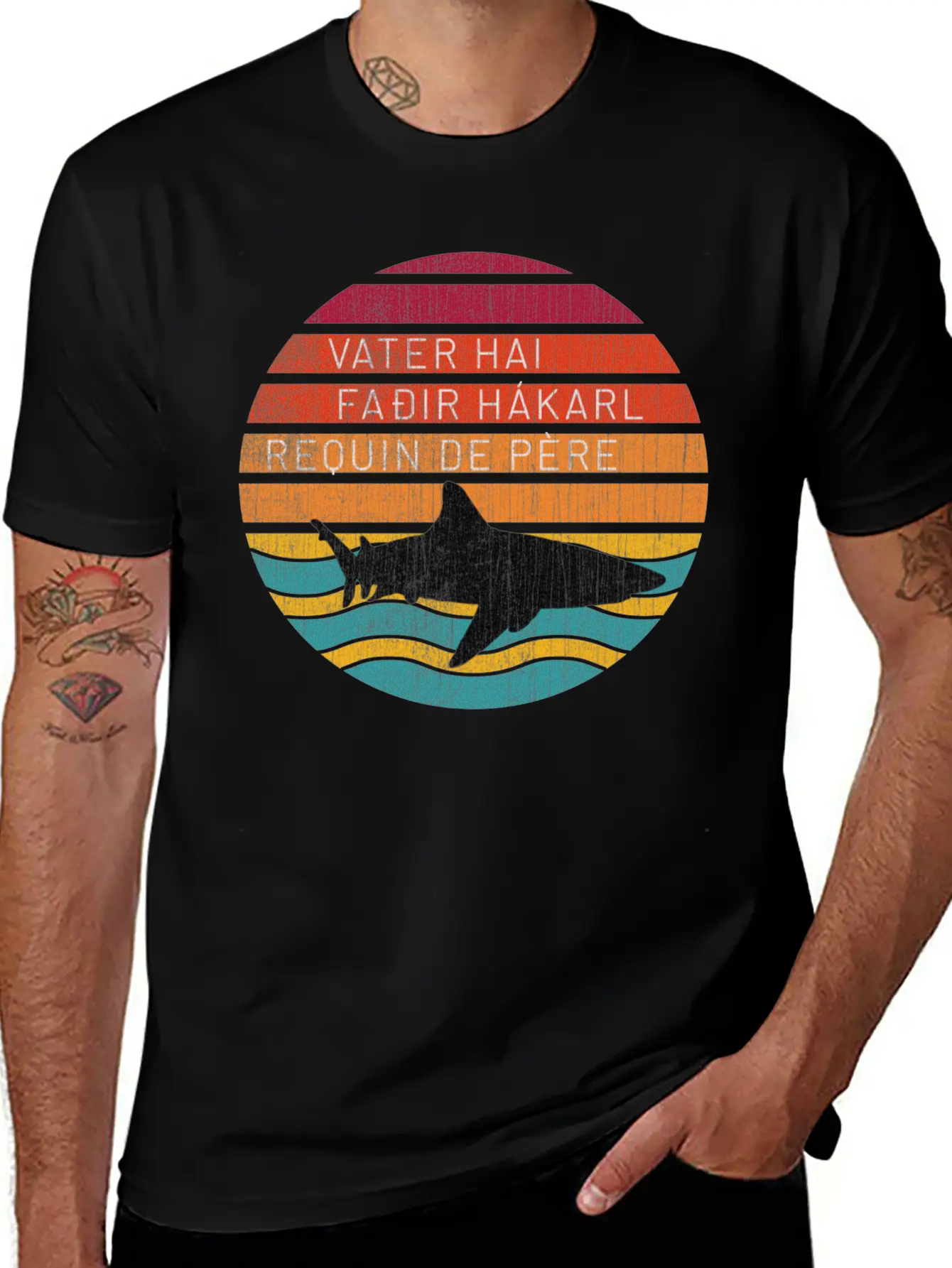 Father Shark Unisex Casual T-Shirt – Clean Design For Daily Comfort
