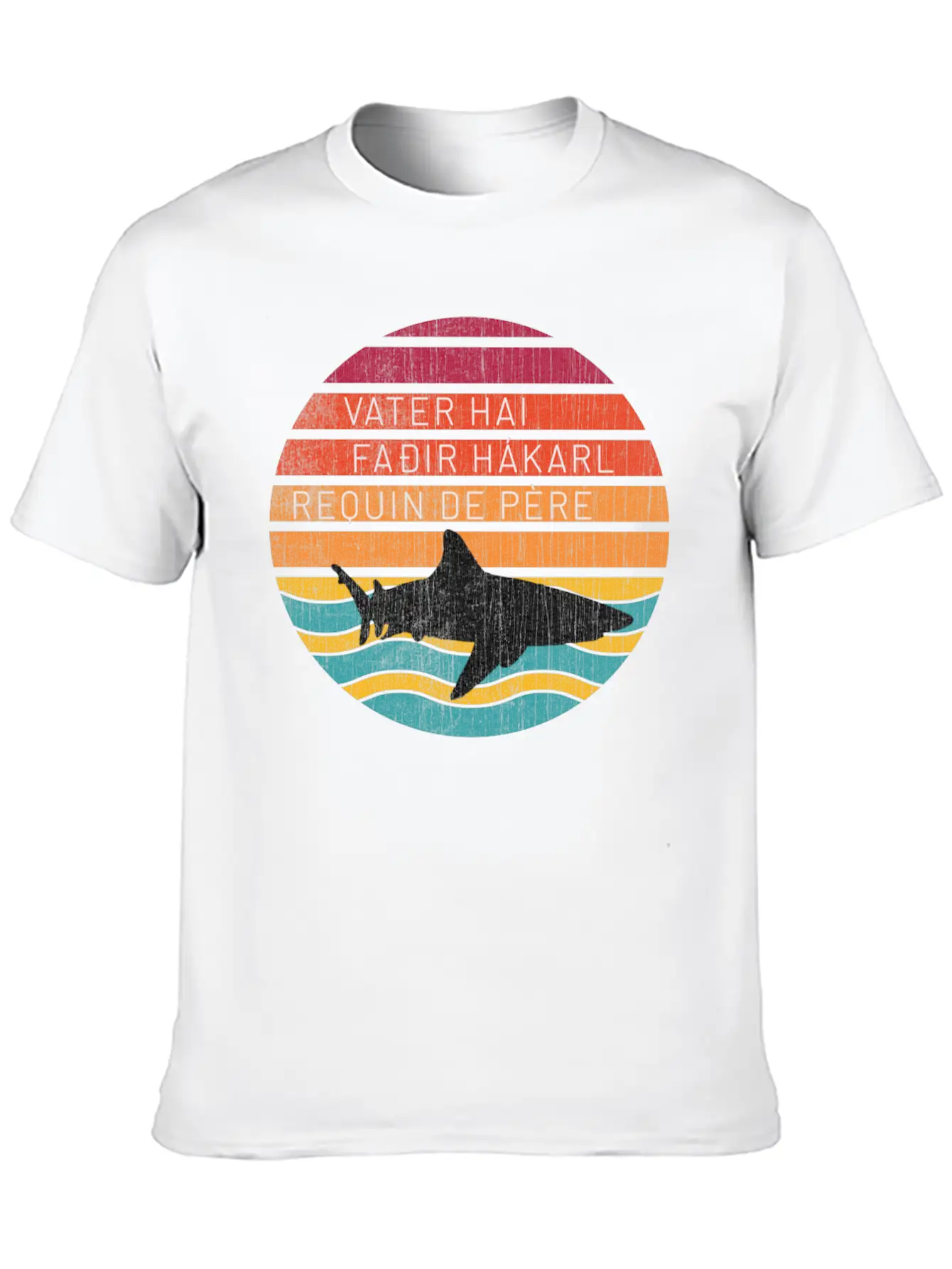 Father Shark Unisex Casual T-Shirt – Clean Design For Daily Comfort