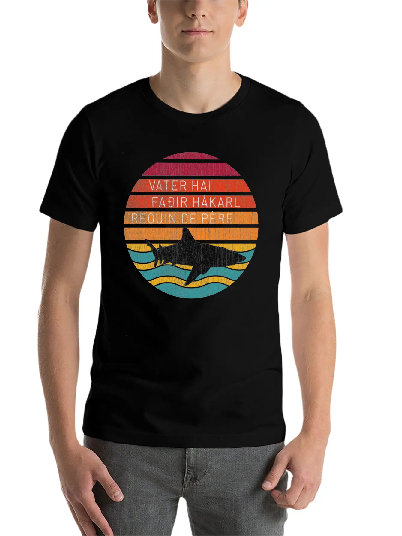 Father Shark Unisex Casual T-Shirt – Clean Design For Daily Comfort