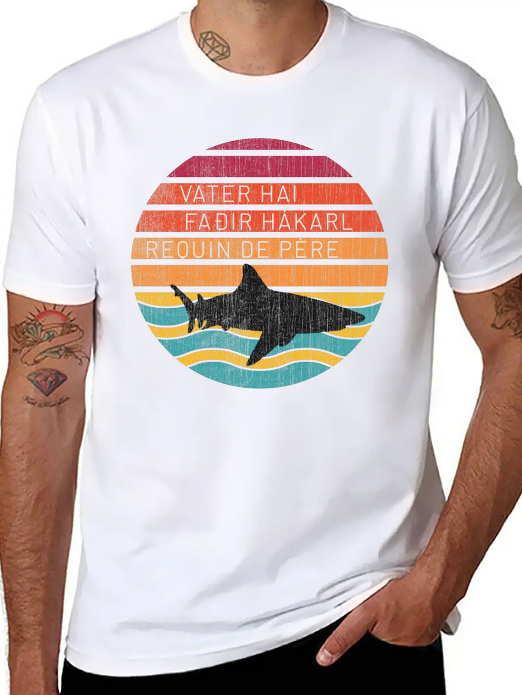 Father Shark Unisex Casual T-Shirt – Clean Design For Daily Comfort