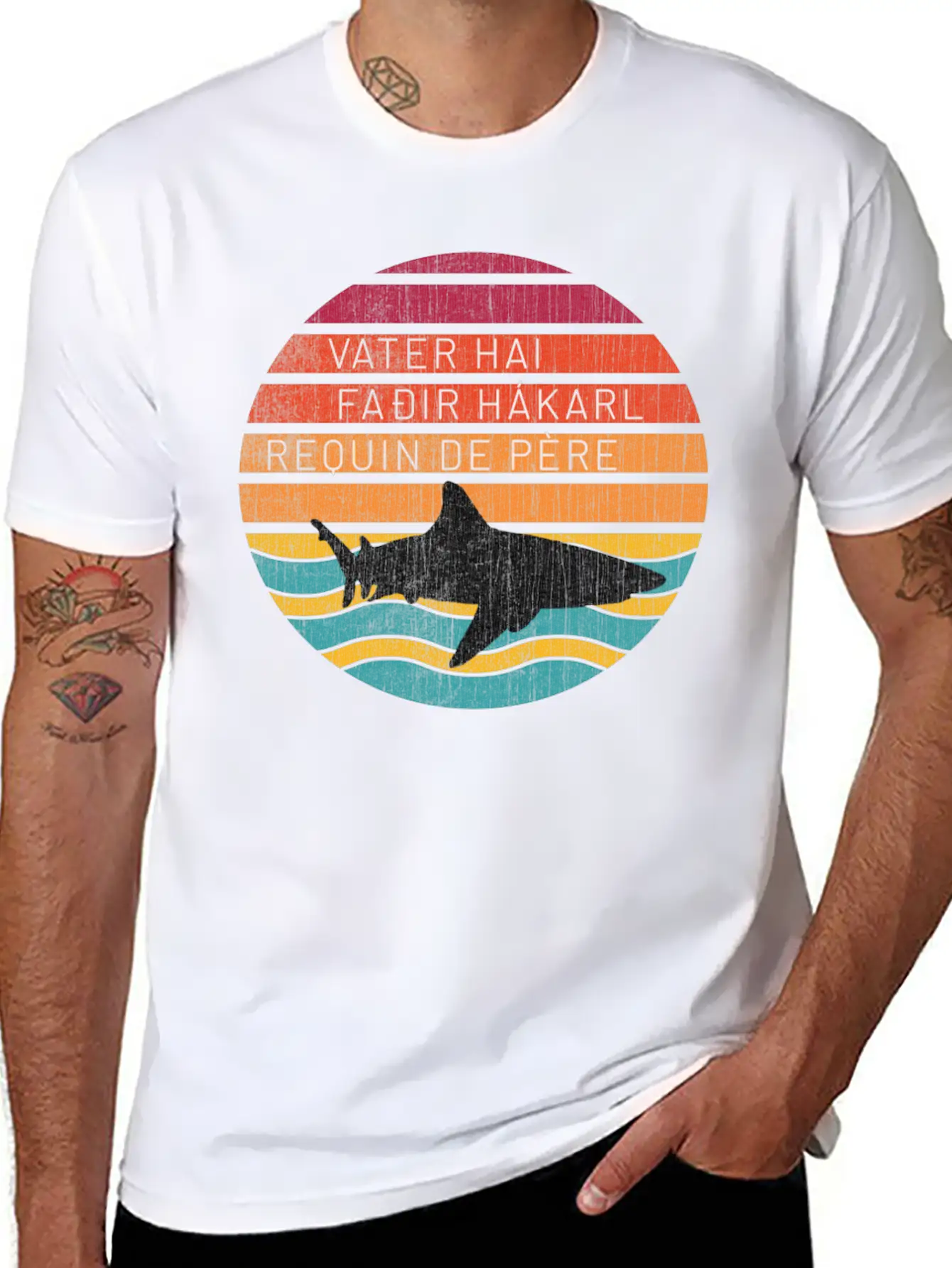 Father Shark Unisex Casual T-Shirt – Clean Design For Daily Comfort
