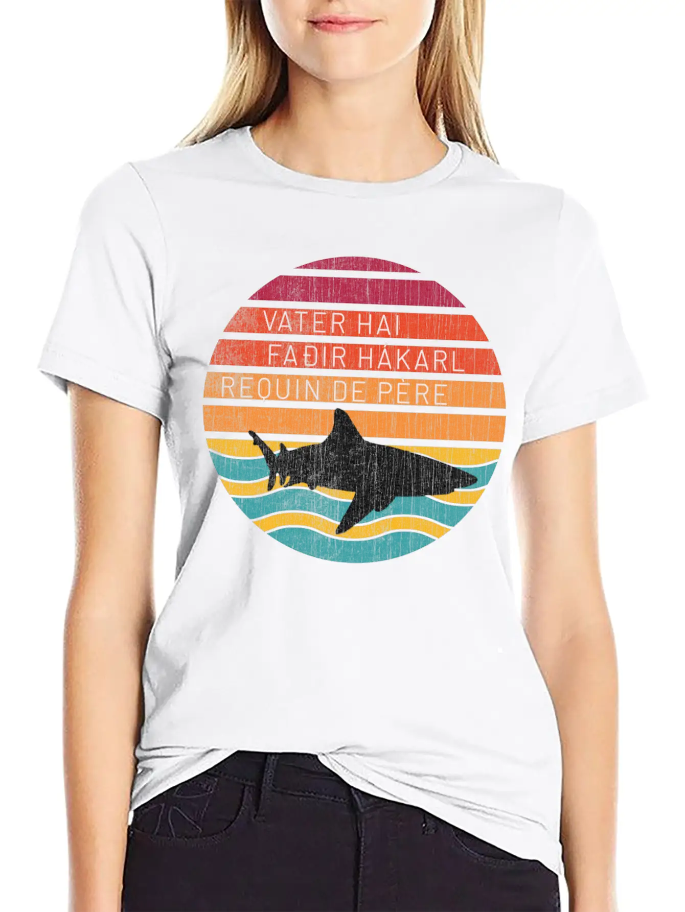 Father Shark Unisex Casual T-Shirt – Clean Design For Daily Comfort