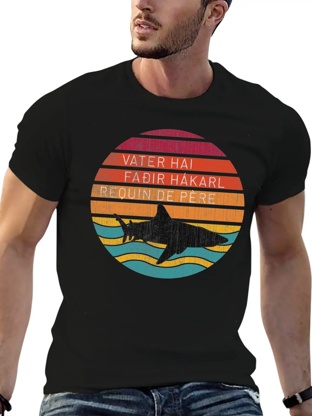 Father Shark Unisex Casual T-Shirt – Clean Design For Daily Comfort