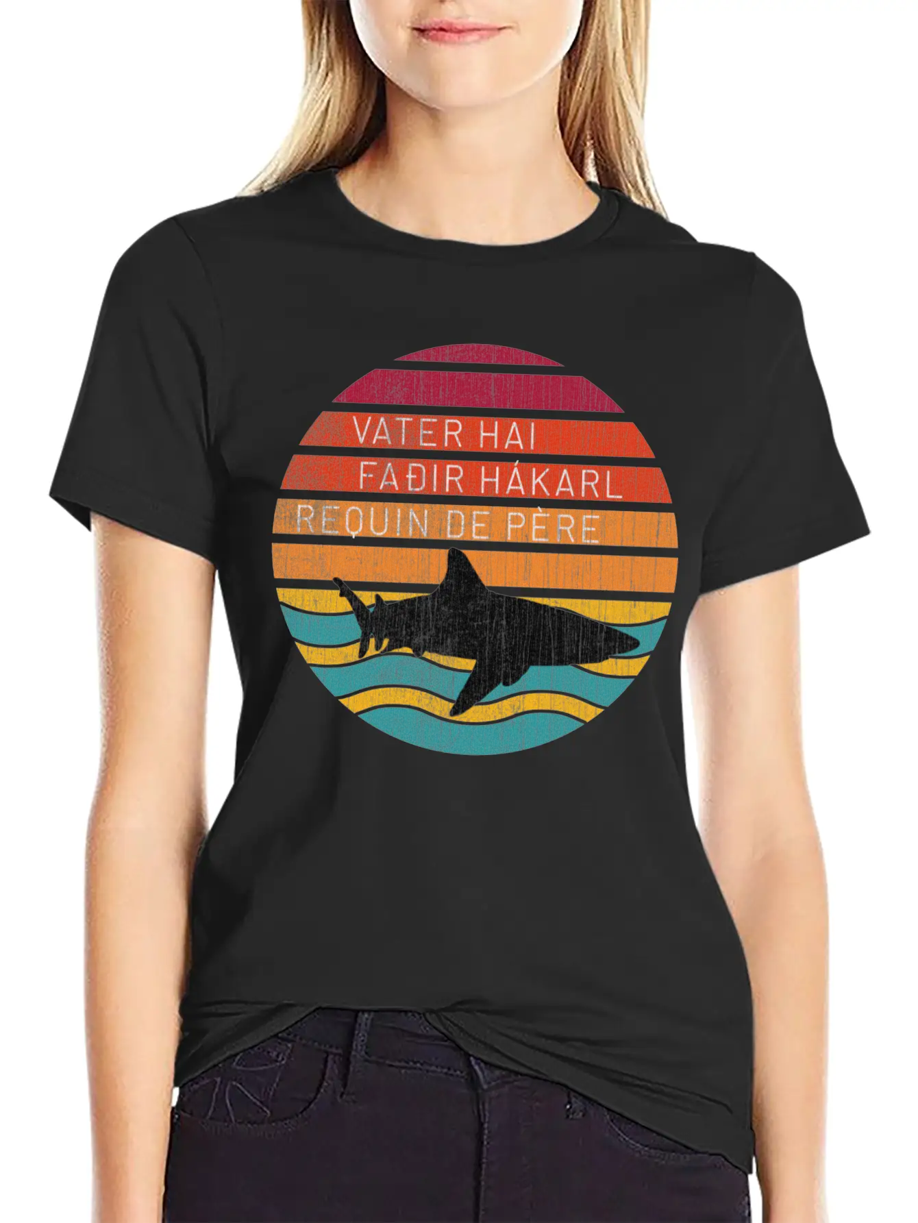 Father Shark Unisex Casual T-Shirt – Clean Design For Daily Comfort