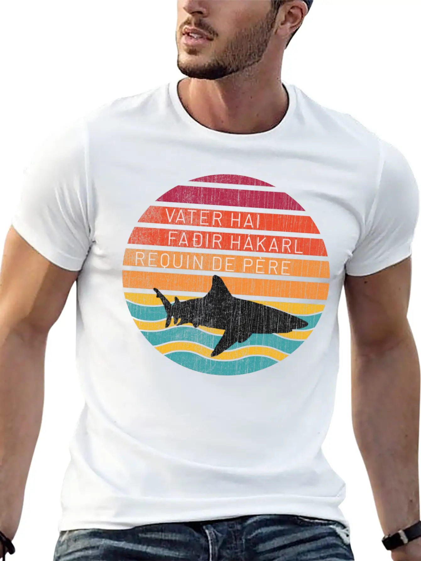 Father Shark Unisex Casual T-Shirt – Clean Design For Daily Comfort