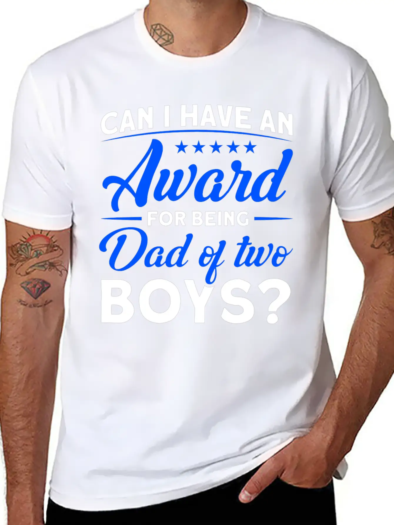 Fathers Day Award For Being Dad Of The Boys Dad Stylish Everyday T-Shirt – Unisex Basic Cotton Tee