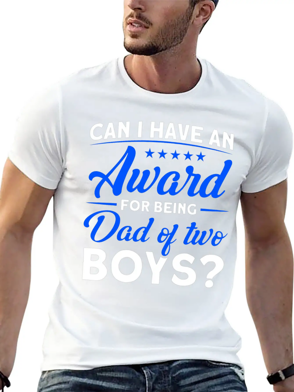 Fathers Day Award For Being Dad Of The Boys Dad Stylish Everyday T-Shirt – Unisex Basic Cotton Tee