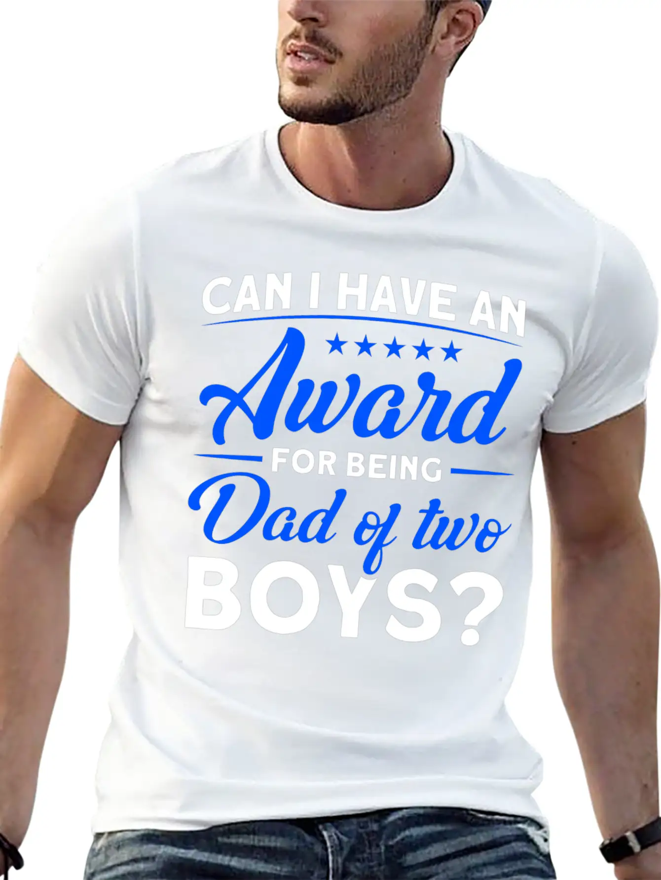 Fathers Day Award For Being Dad Of The Boys Dad Stylish Everyday T-Shirt – Unisex Basic Cotton Tee