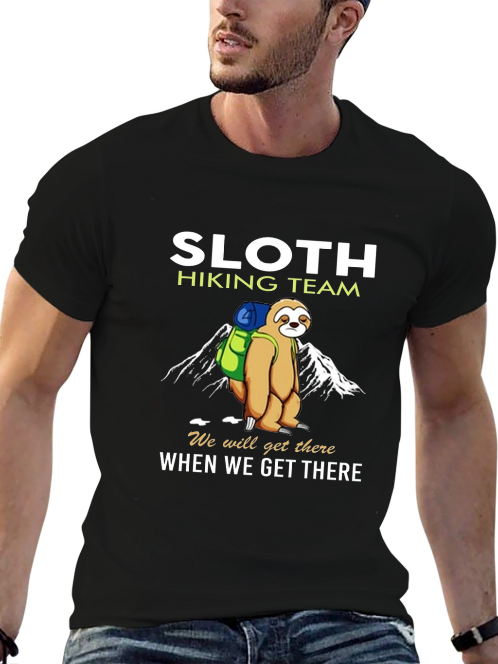 Sloth Hiking Team T-Shirt - Funny Nature Tee