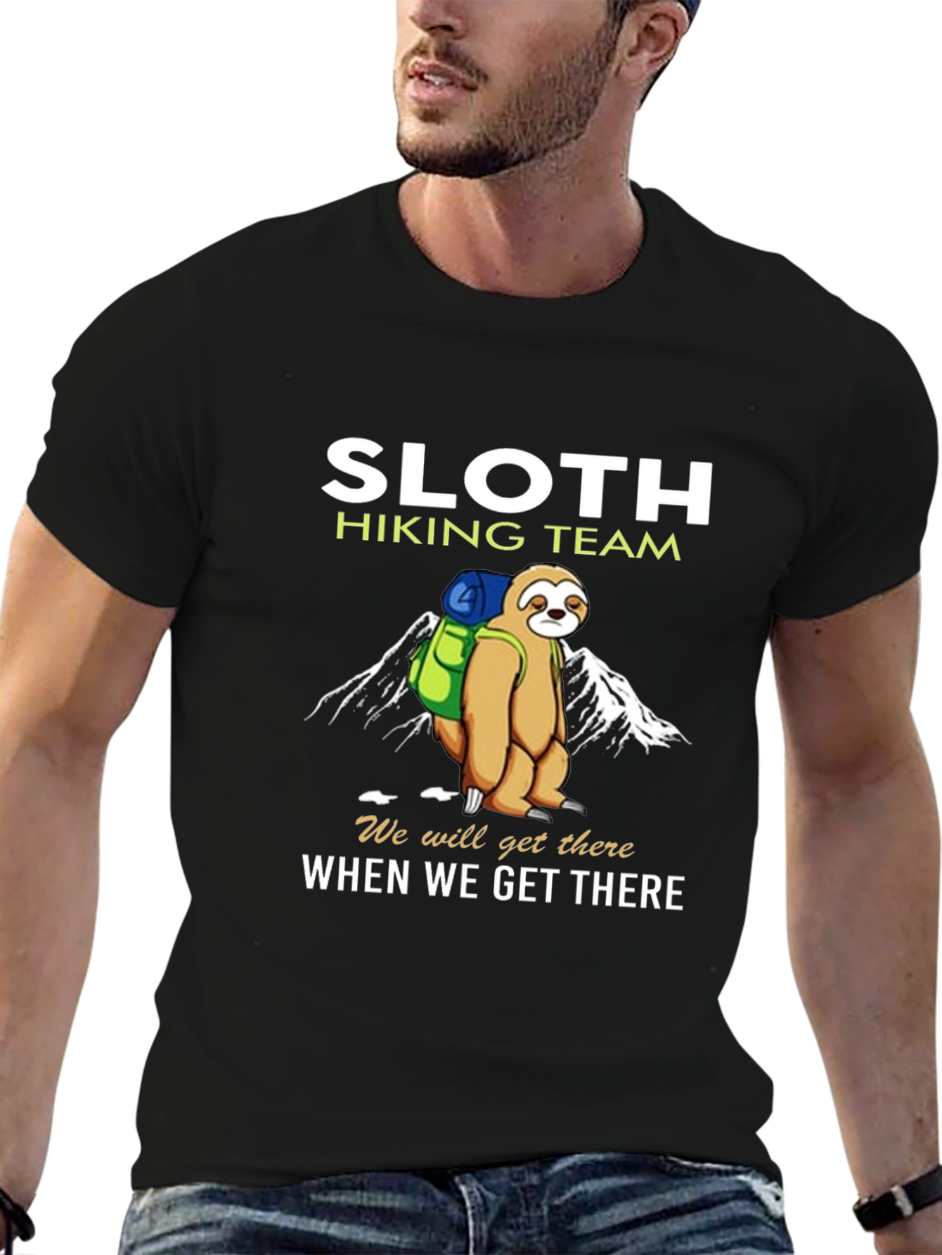 Sloth Hiking Team T-Shirt - Funny Nature Tee