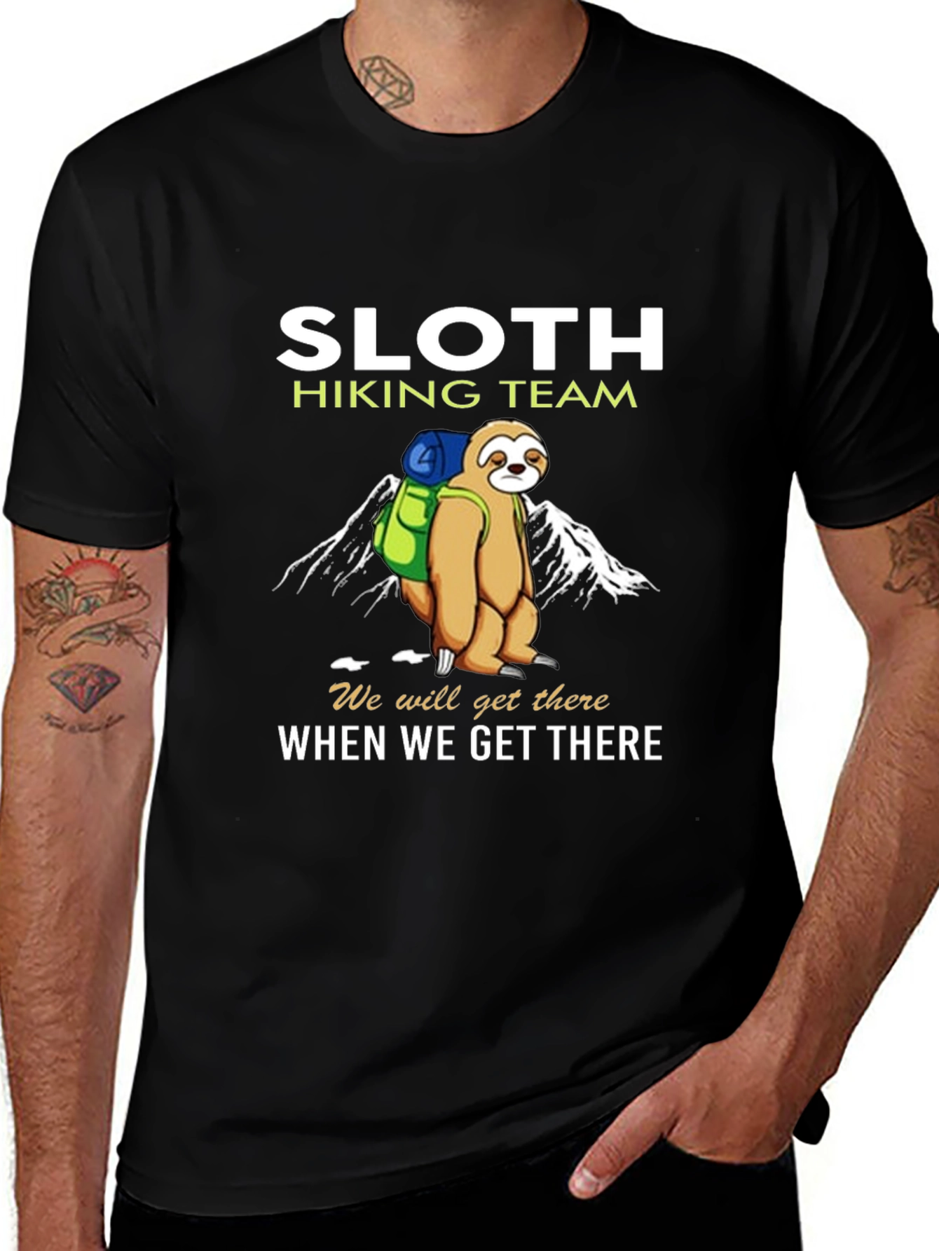 Sloth Hiking Team T-Shirt - Funny Nature Tee