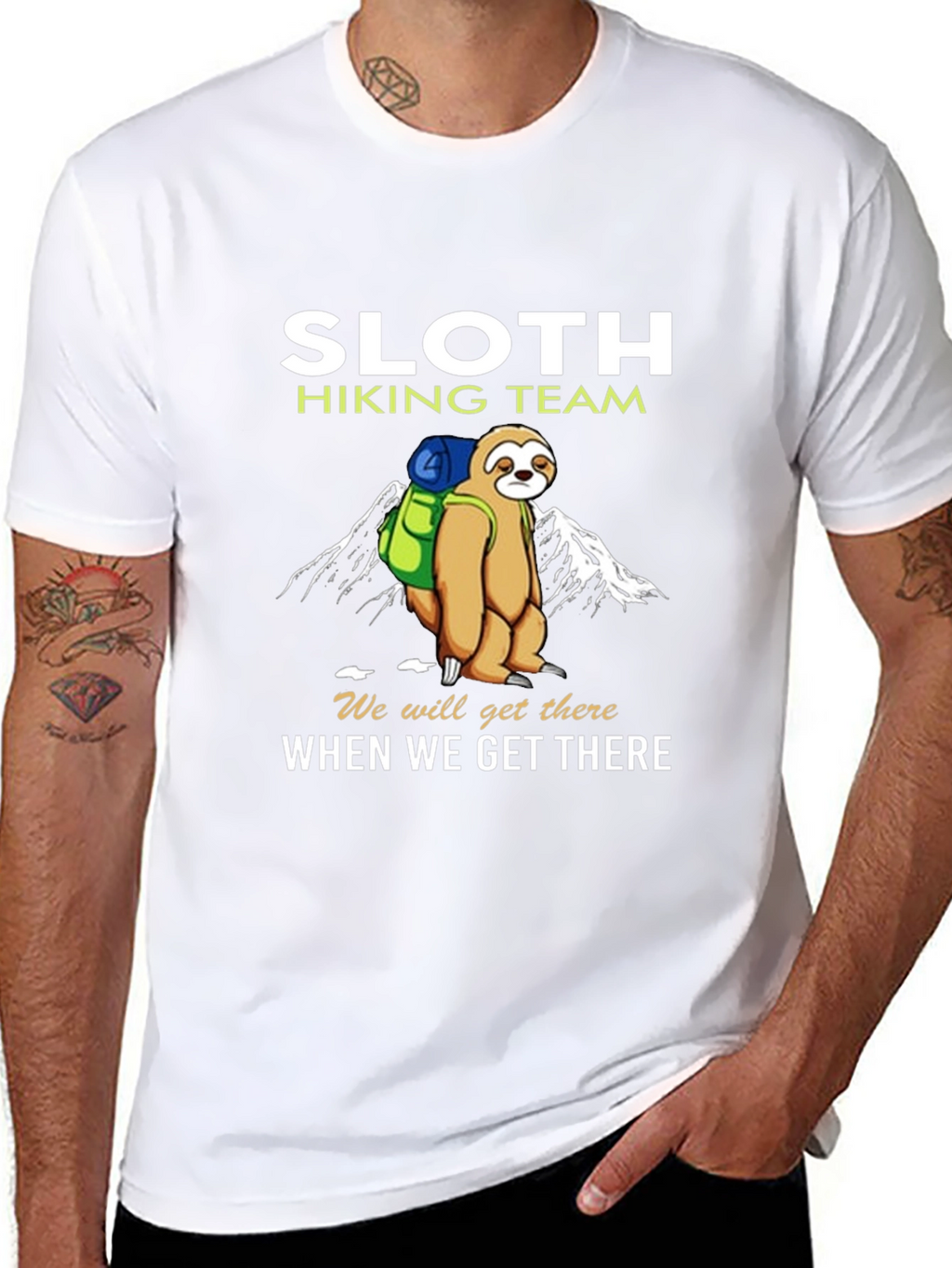Sloth Hiking Team T-Shirt - Funny Nature Tee