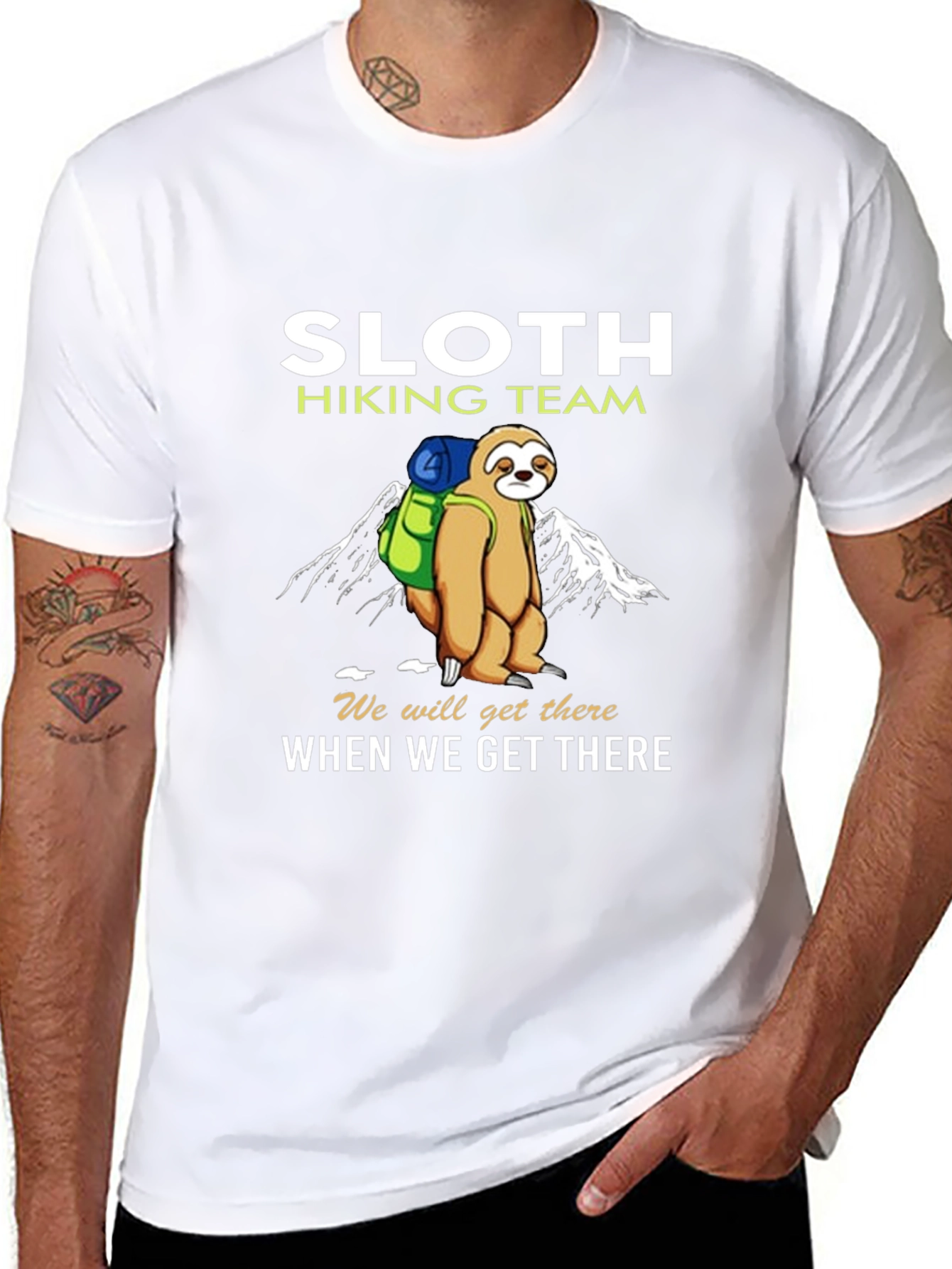 Sloth Hiking Team T-Shirt - Funny Nature Tee