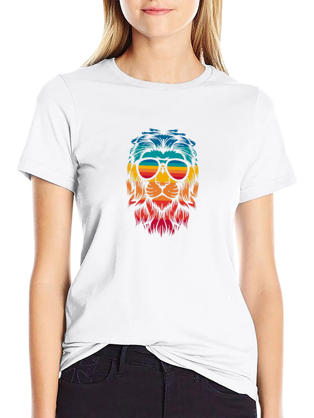 Cool Lion Graphic Tee - Black Casual Shirt
