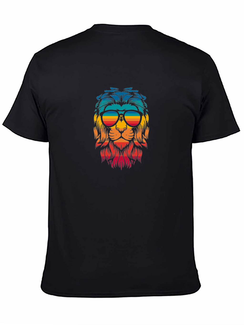 Cool Lion Graphic Tee - Black Casual Shirt