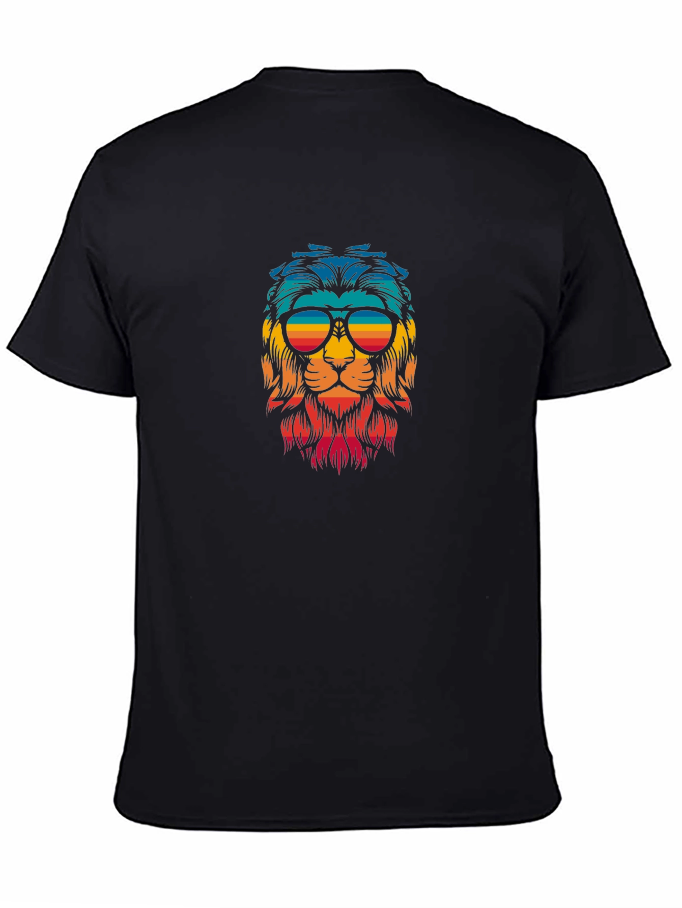 Cool Lion Graphic Tee - Black Casual Shirt