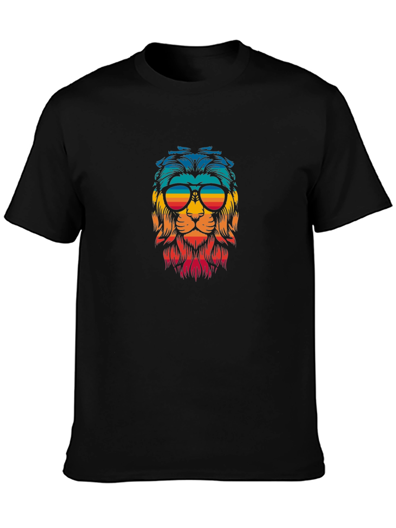 Cool Lion Graphic Tee - Black Casual Shirt