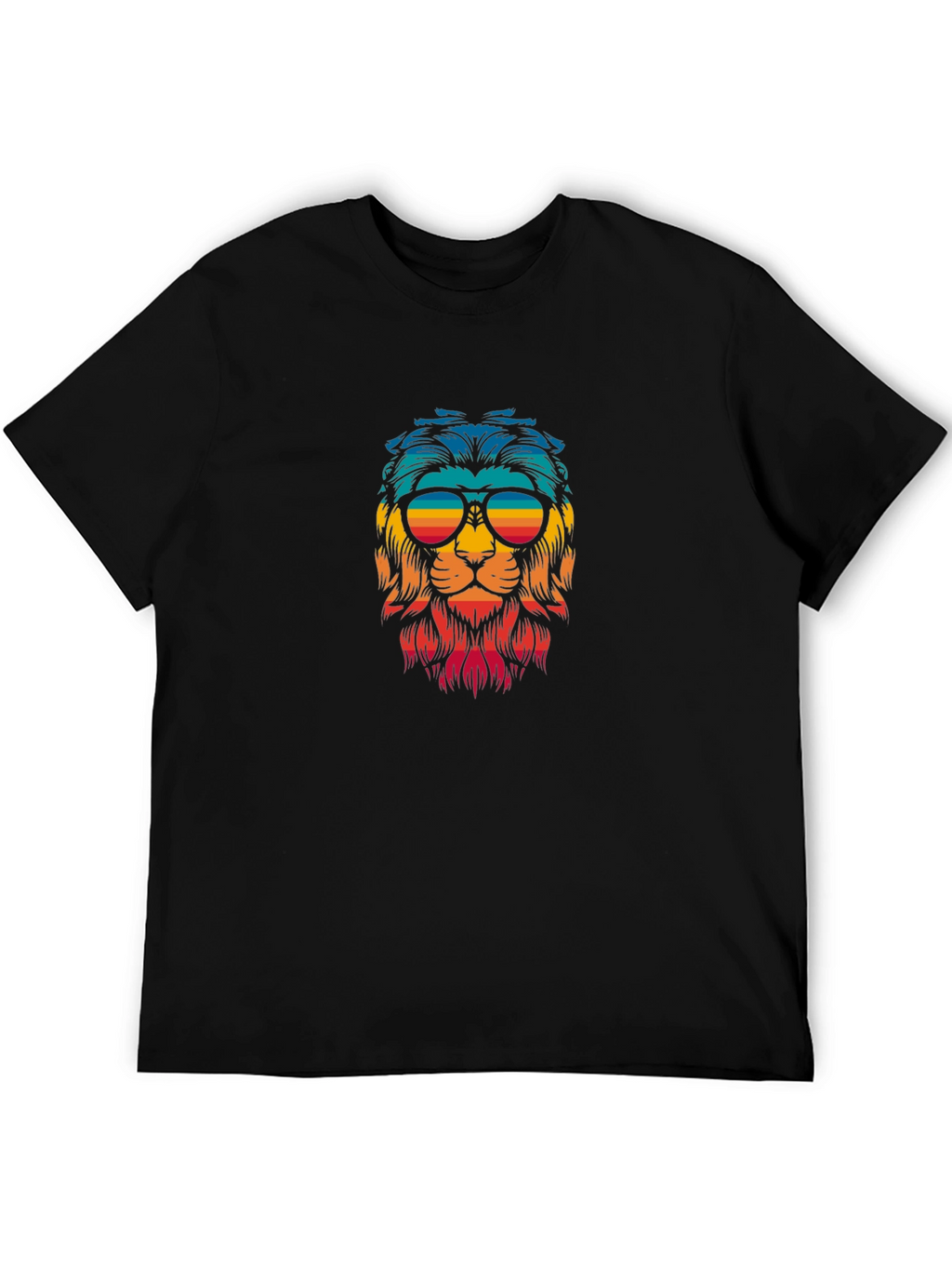 Cool Lion Graphic Tee - Black Casual Shirt