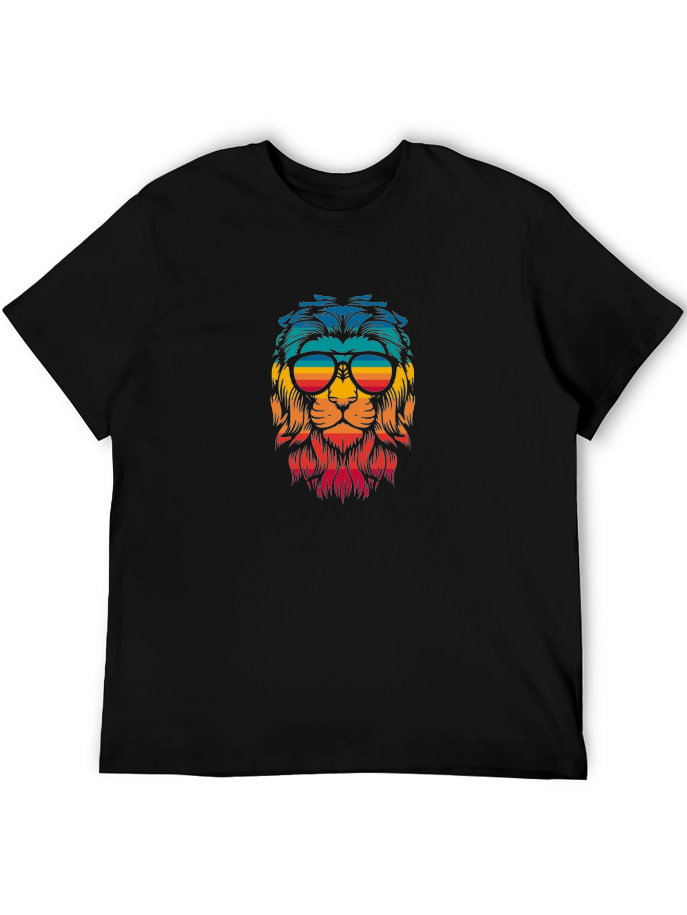 Cool Lion Graphic Tee - Black Casual Shirt