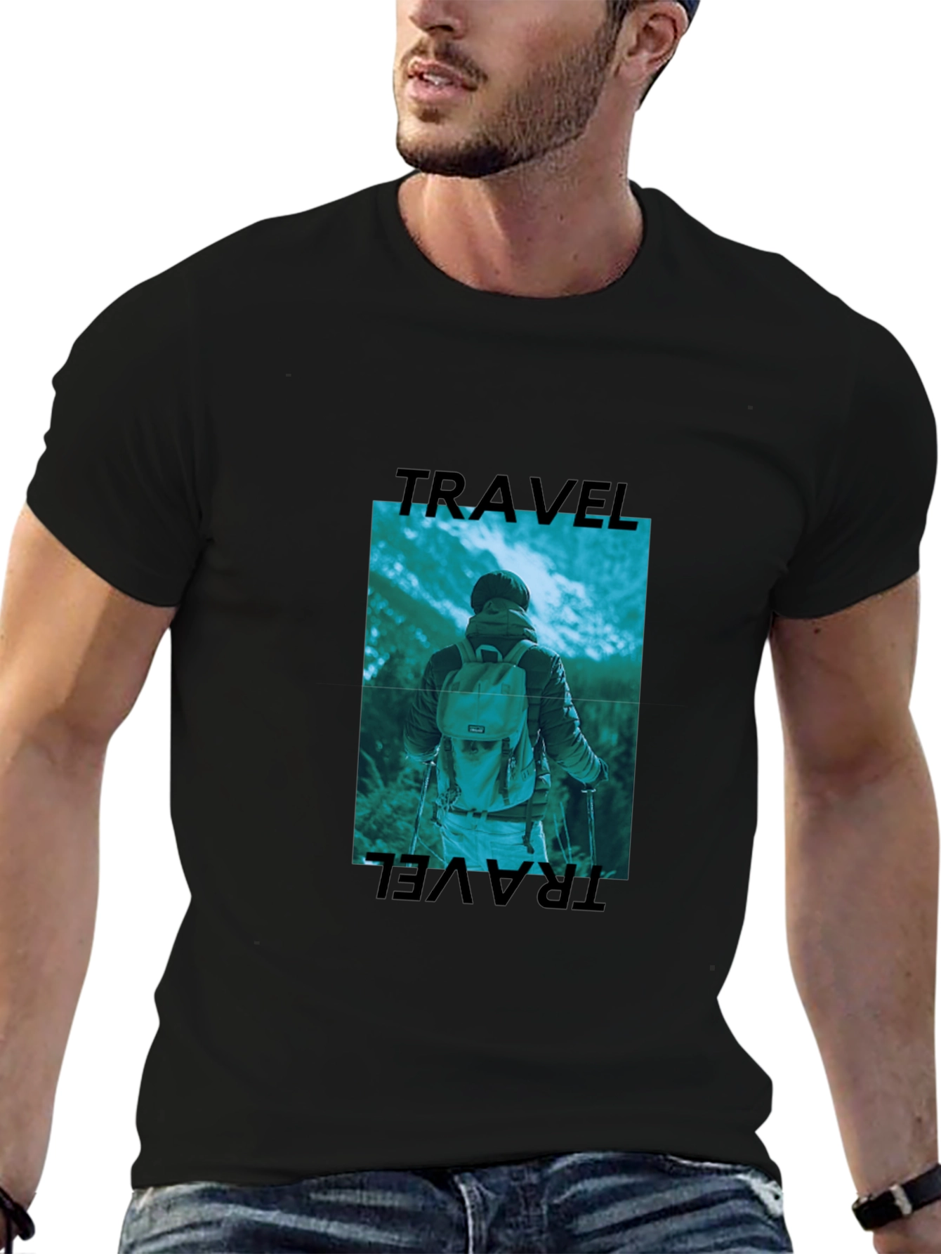 Travel Graphic Black T-Shirt