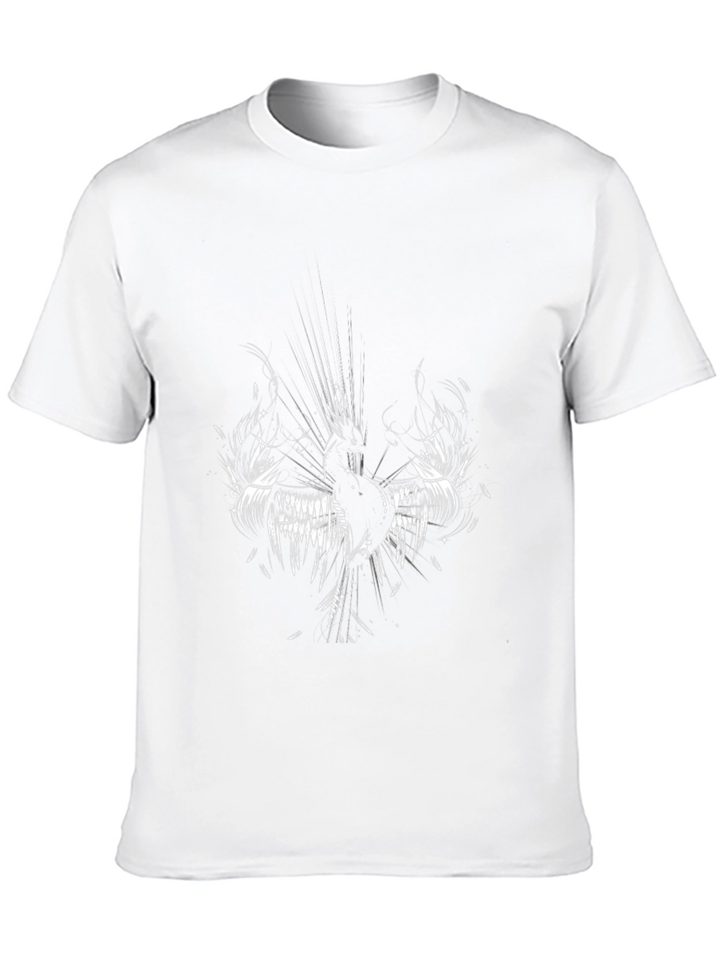 Mens Black T-Shirt with Graphic Design