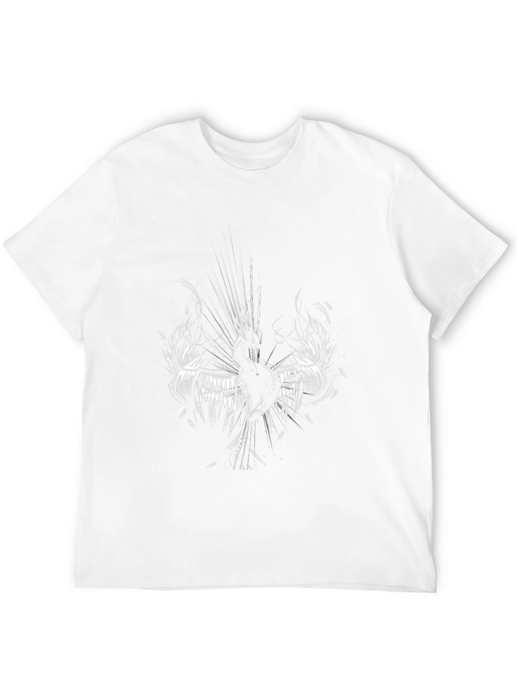 Mens Black T-Shirt with Graphic Design