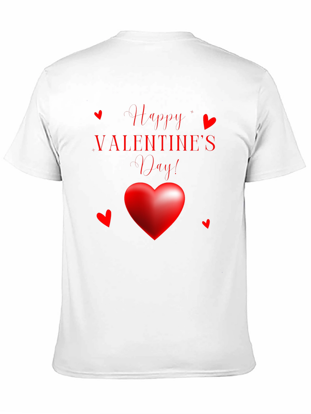 Happy Valentines Day Black Graphic Tee
