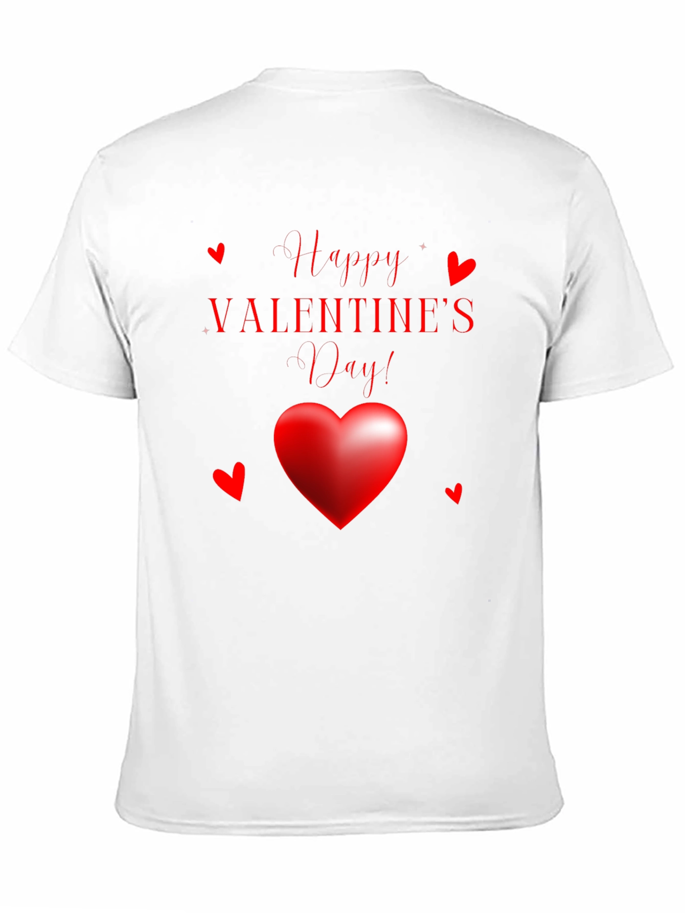 Happy Valentines Day Black Graphic Tee