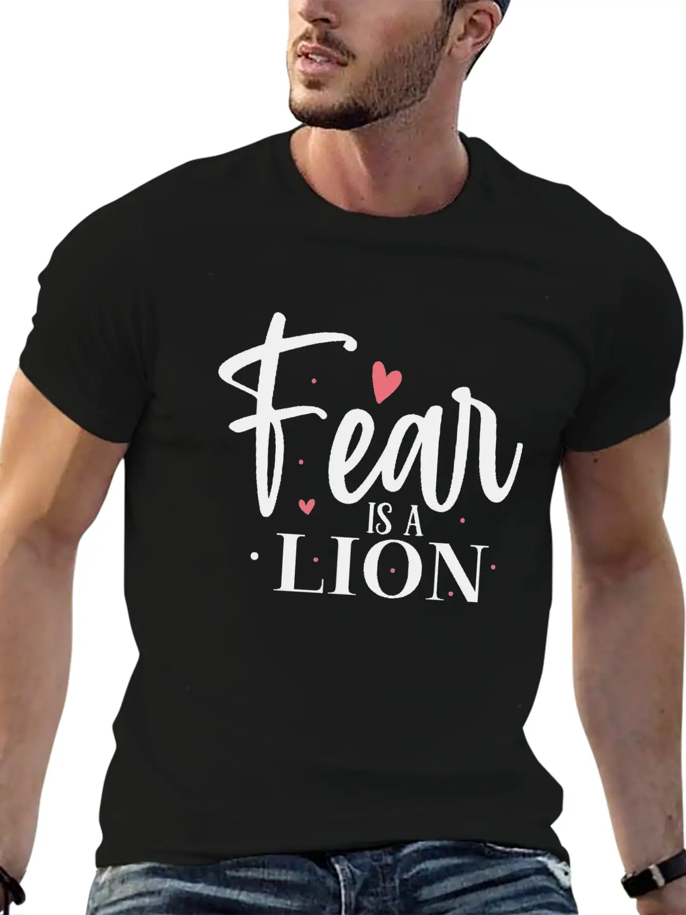 Fear Is A Lion Unisex Short Sleeve Soft Cotton T-Shirt – Casual Everyday Wear