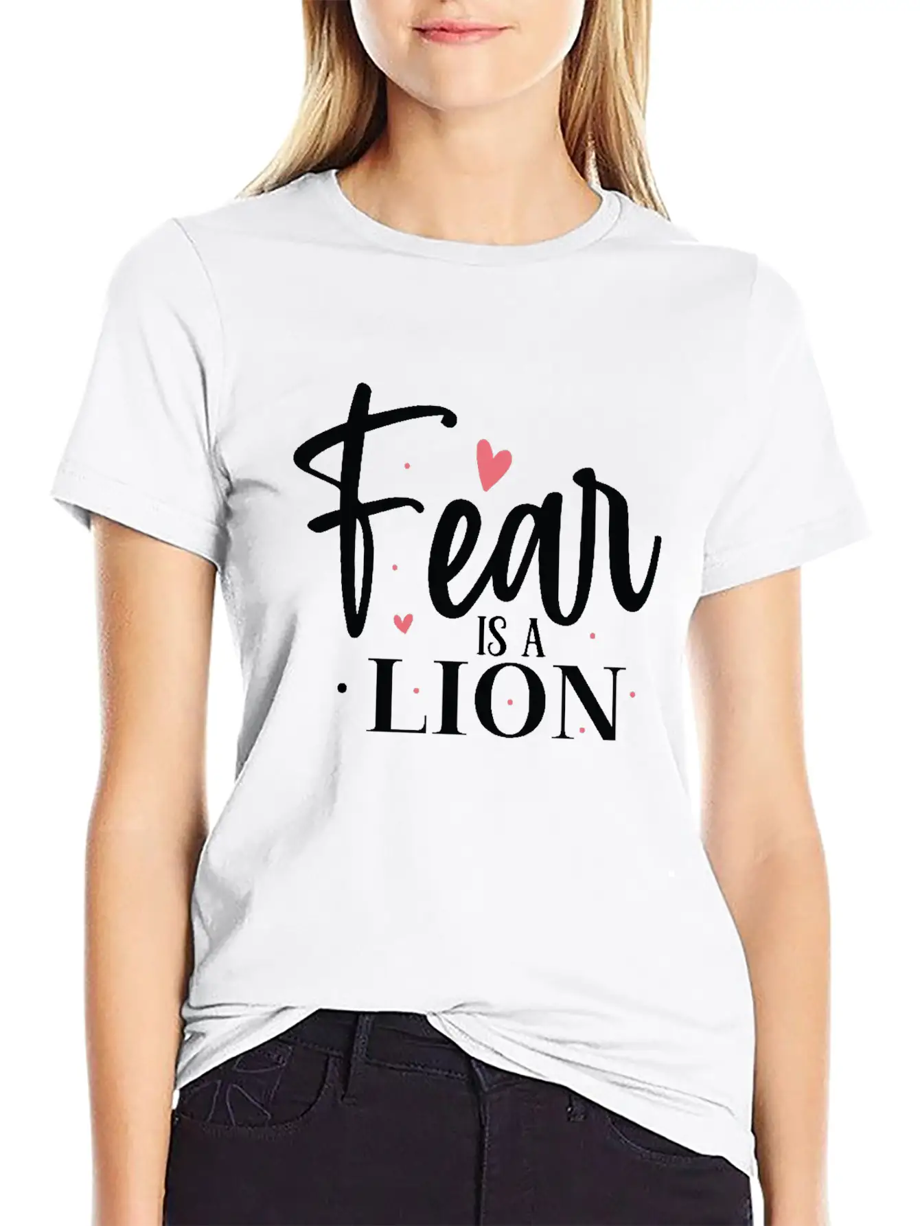 Fear Is A Lion Unisex Short Sleeve Soft Cotton T-Shirt – Casual Everyday Wear