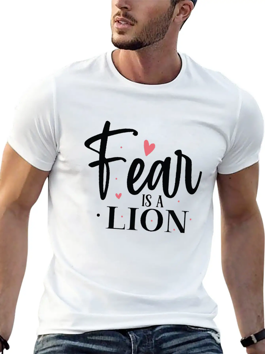 Fear Is A Lion Unisex Short Sleeve Soft Cotton T-Shirt – Casual Everyday Wear
