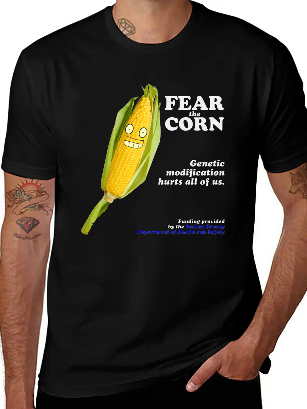 Fear The Corn PSA Breathable Soft Cotton T-Shirt – Timeless Casual Look