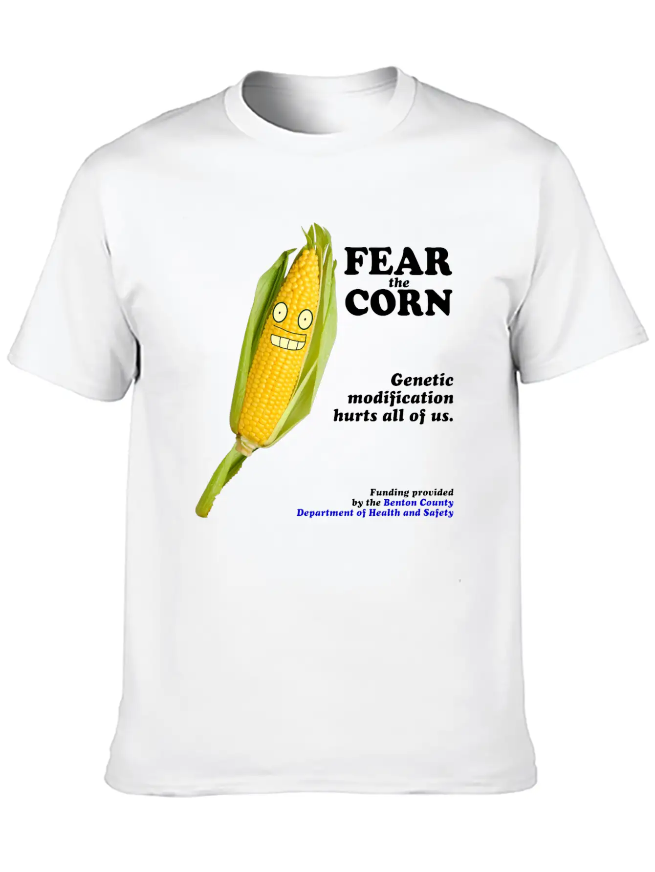 Fear The Corn PSA Breathable Soft Cotton T-Shirt – Timeless Casual Look