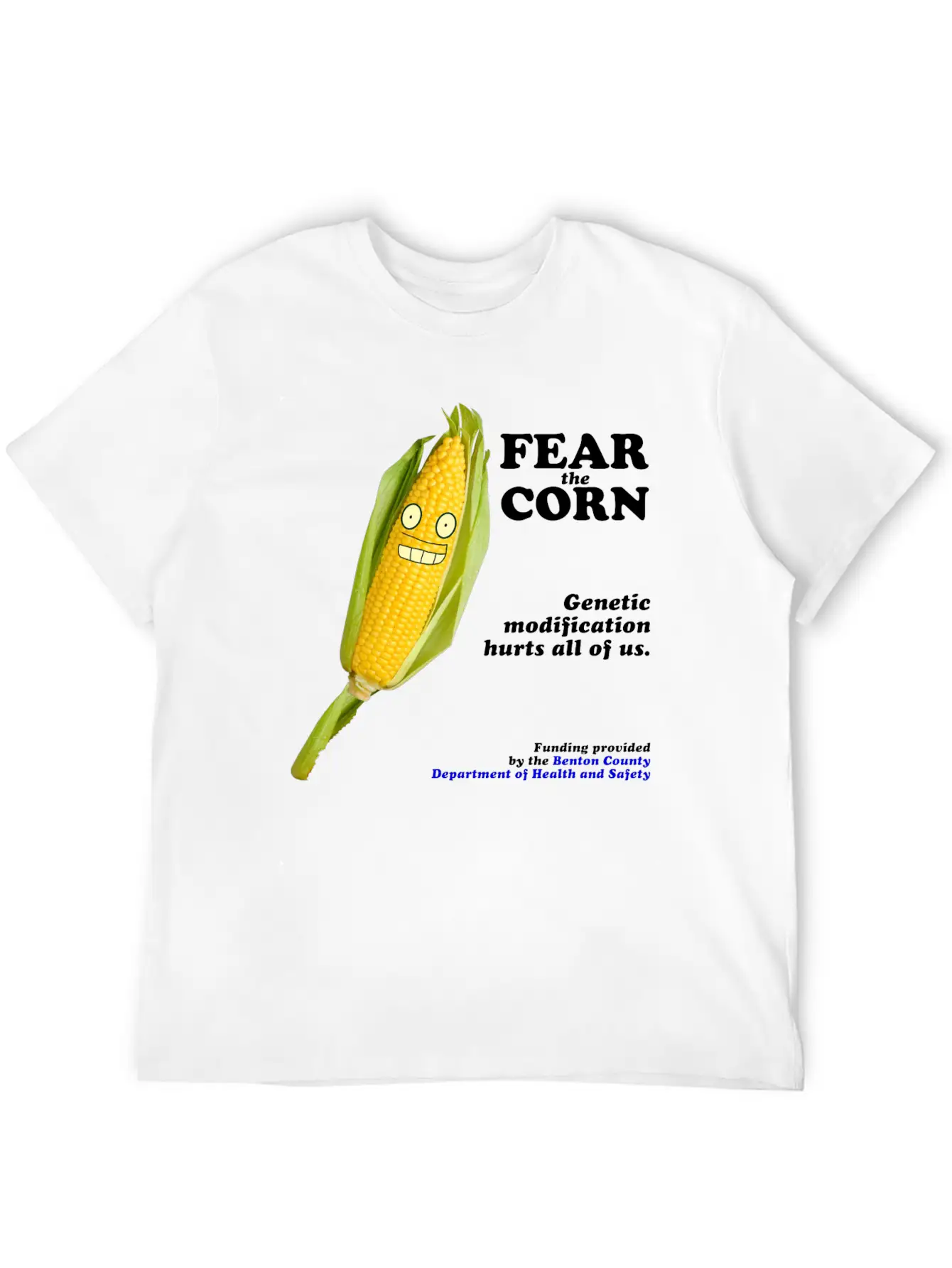 Fear The Corn PSA Breathable Soft Cotton T-Shirt – Timeless Casual Look