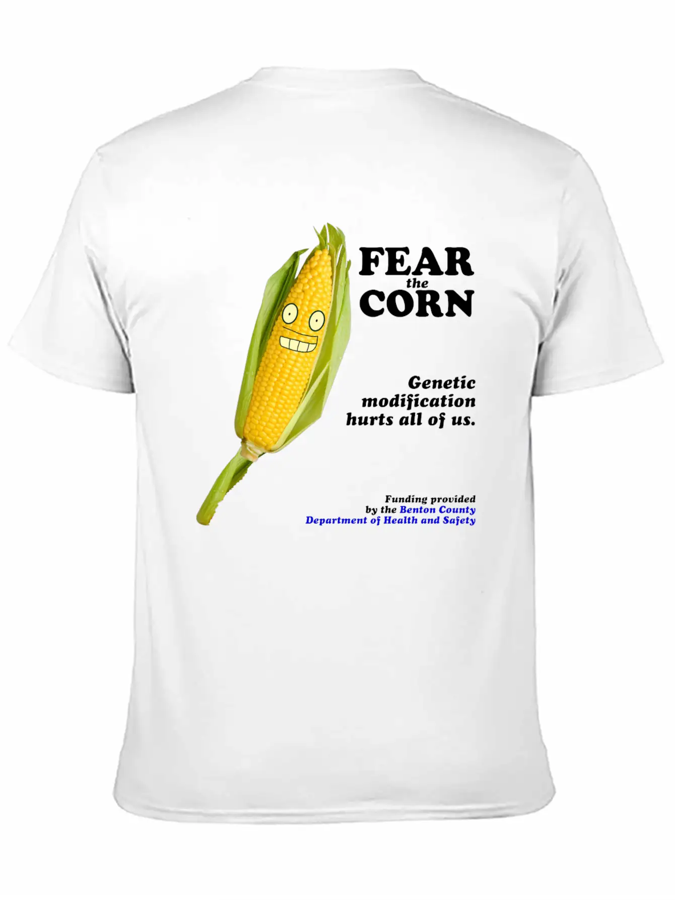 Fear The Corn PSA Breathable Soft Cotton T-Shirt – Timeless Casual Look