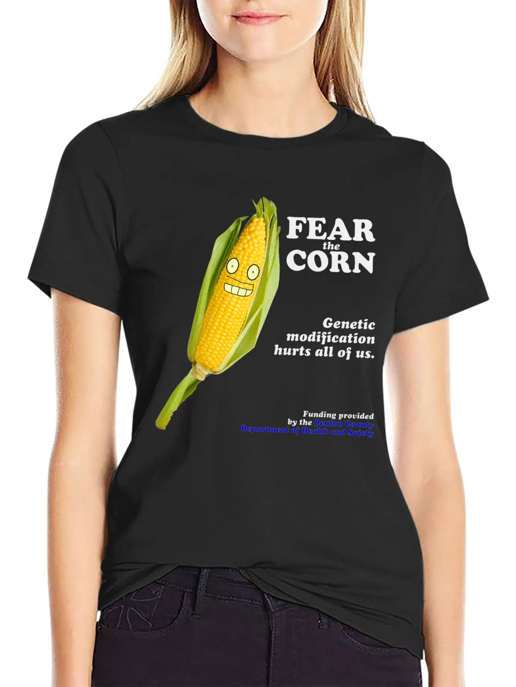 Fear The Corn PSA Breathable Soft Cotton T-Shirt – Timeless Casual Look