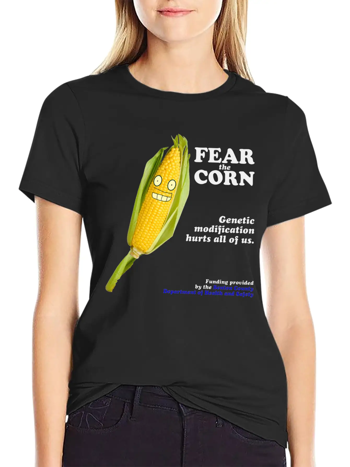Fear The Corn PSA Breathable Soft Cotton T-Shirt – Timeless Casual Look
