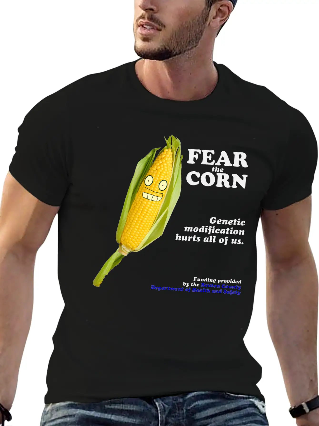 Fear The Corn PSA Breathable Soft Cotton T-Shirt – Timeless Casual Look