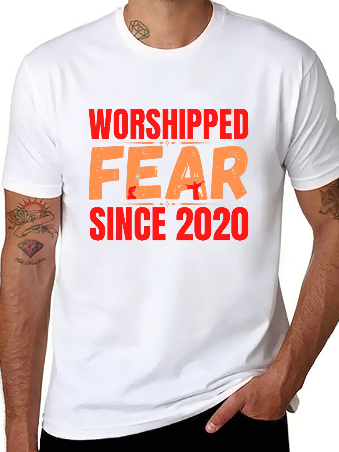 FEAR Worshipped Since 2020 Stylish Everyday T-Shirt – Unisex Basic Cotton Tee