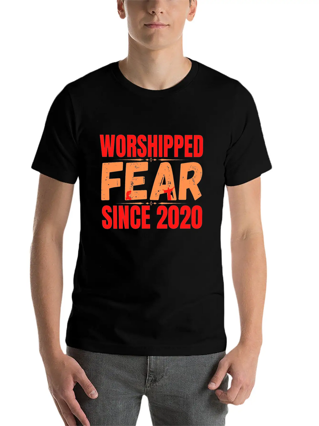 FEAR Worshipped Since 2020 Stylish Everyday T-Shirt – Unisex Basic Cotton Tee