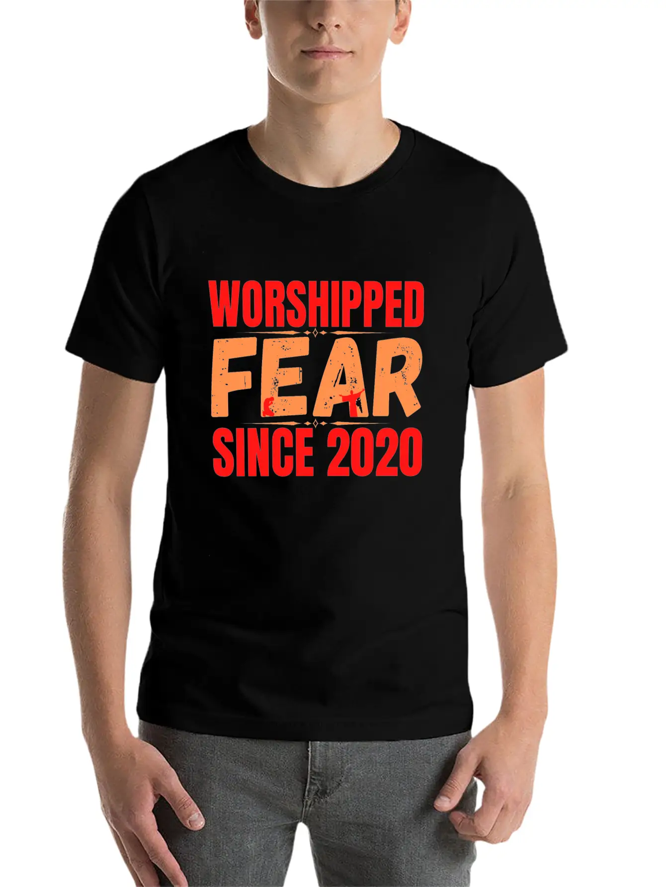 FEAR Worshipped Since 2020 Stylish Everyday T-Shirt – Unisex Basic Cotton Tee