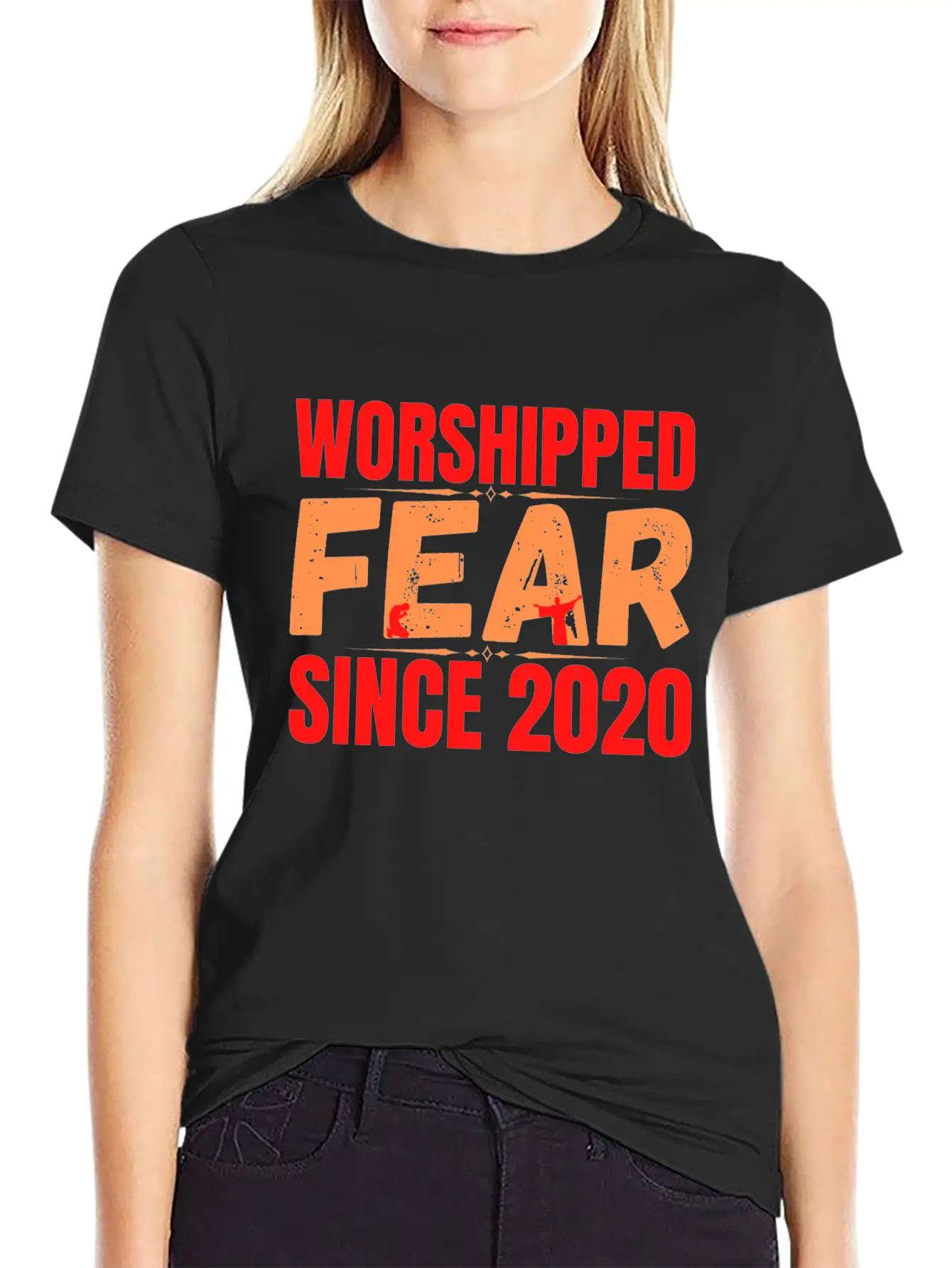 FEAR Worshipped Since 2020 Stylish Everyday T-Shirt – Unisex Basic Cotton Tee